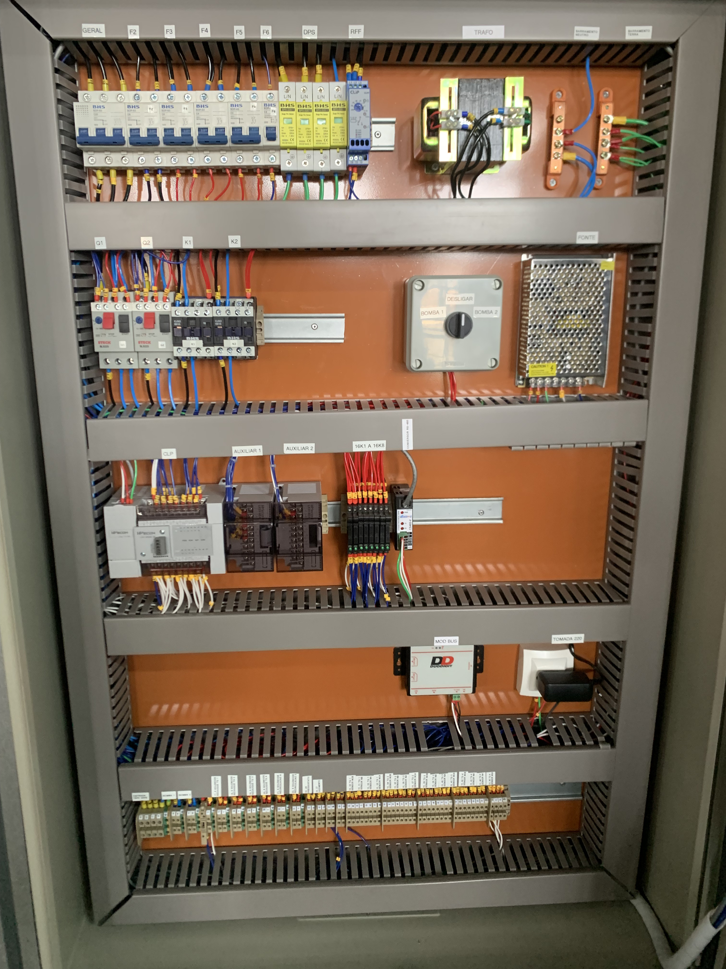 Painel de Controle de Bombas com CLP